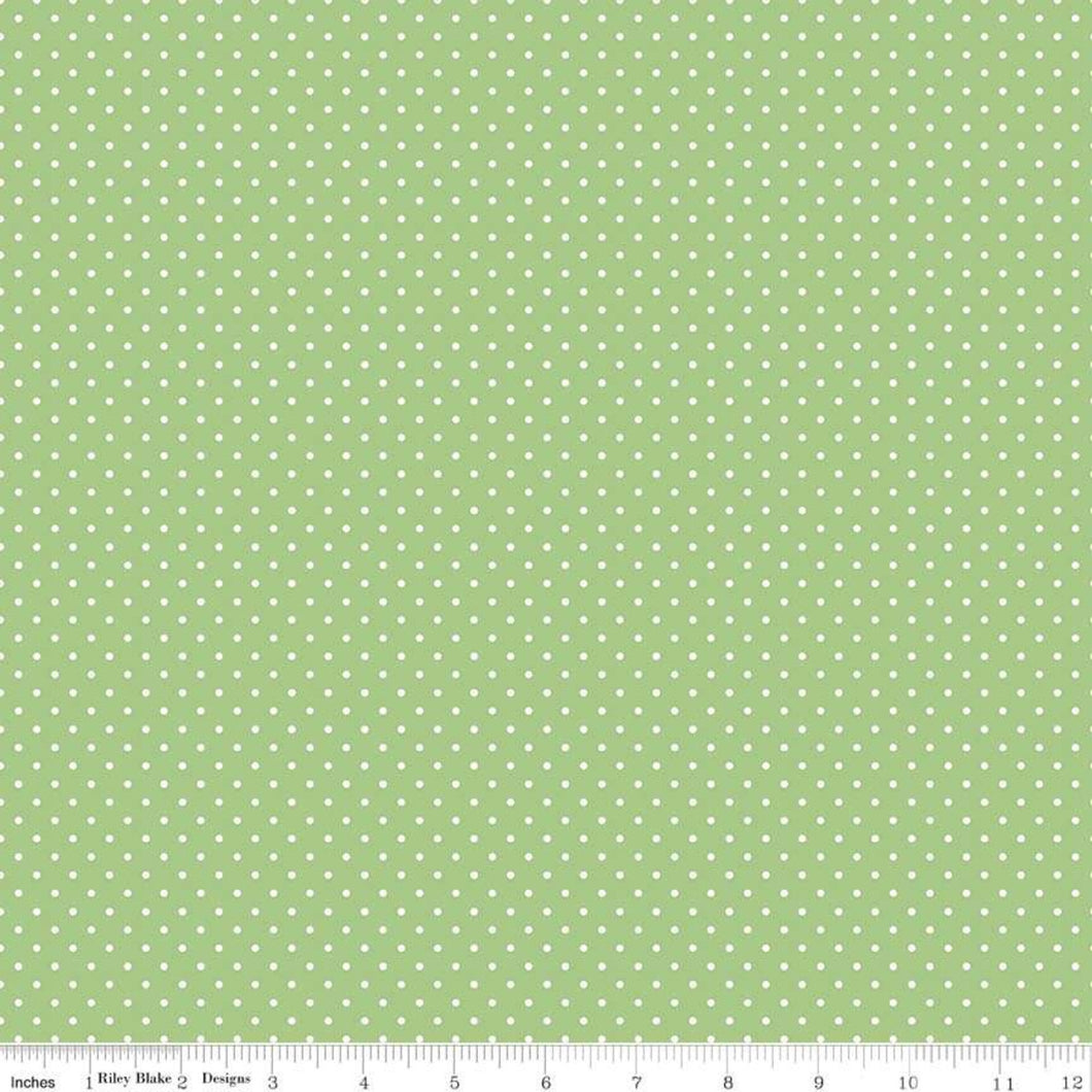 Swiss Dot Green Fabric by Riley Blake Designs
