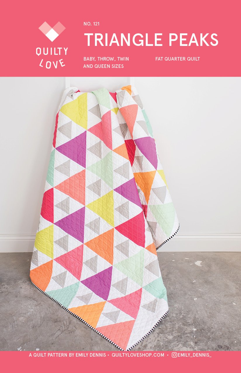 Triangle Peaks Quilt Pattern by Emily Dennis of Quilty Love