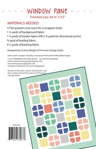 Window Pane Quilt Pattern by Lindsey Weight for Primrose Cottage Quilts