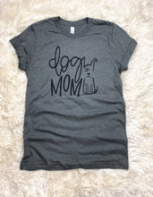 Load image into Gallery viewer, Dog Mom Tee Shirt Heather Gray Crew and V-Neck S, M, L, XL, 2XL