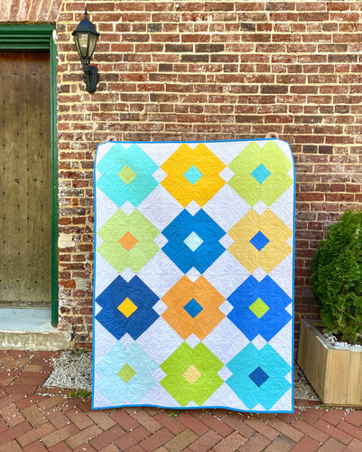 Flower Tile Quilt Kit Pattern by Then Came June